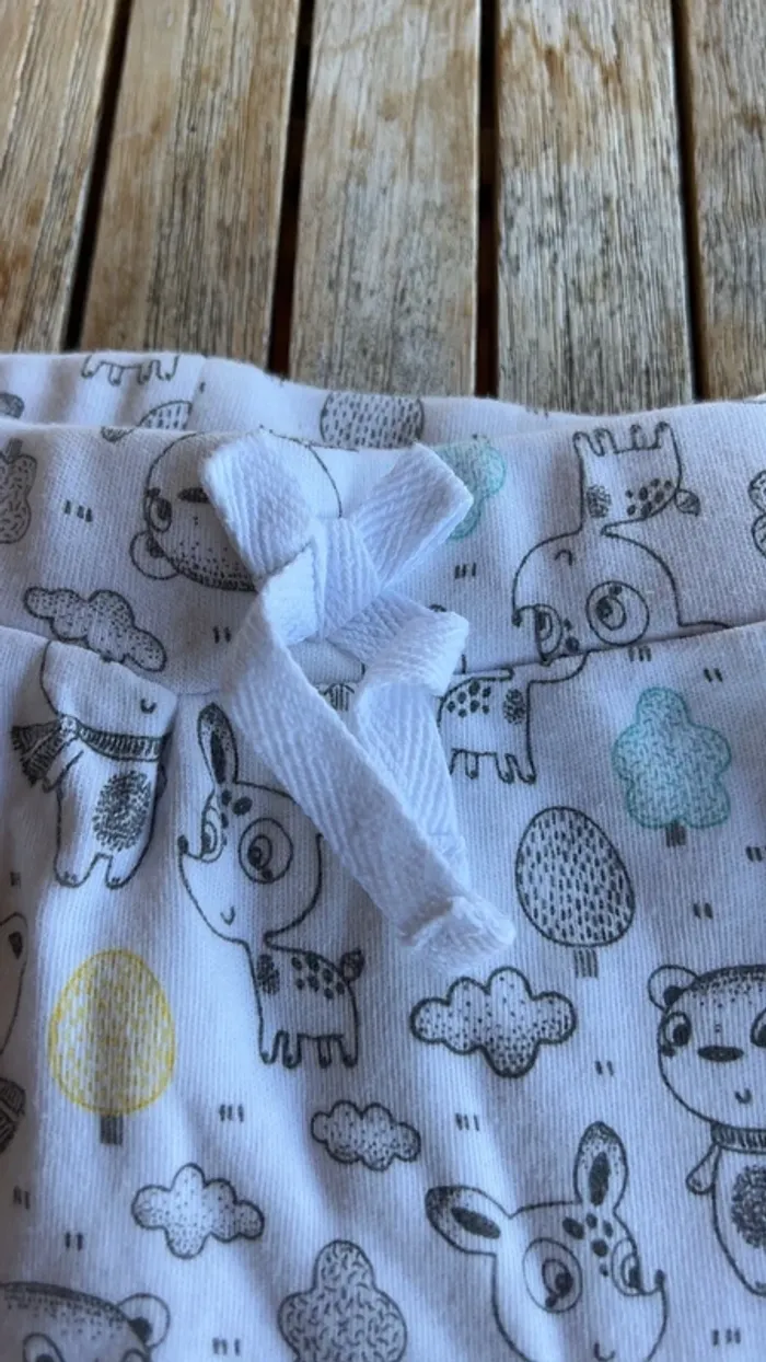 Pantalon souple en coton bébé- 1 mois - photo numéro 2