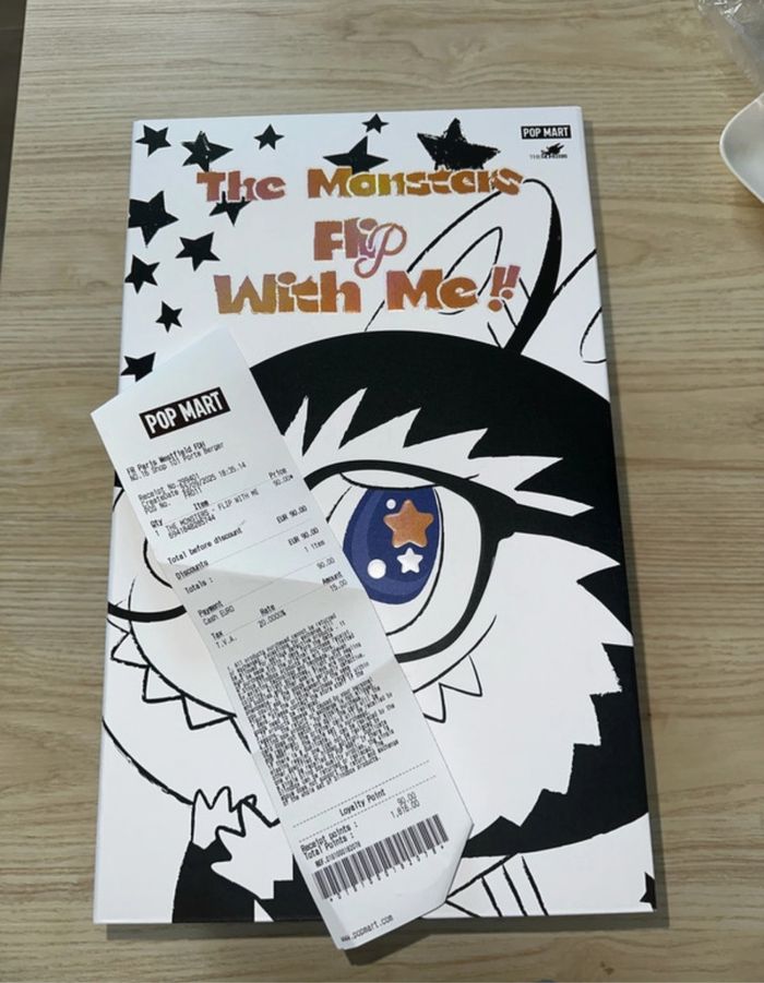 PopMart the monsters Flip with me authentique labubu ticket de caisse neuf scellé grand - photo numéro 2