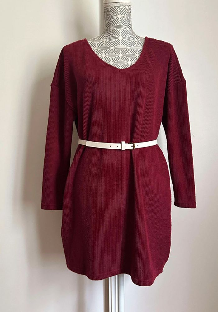 Robe pull bordeaux Shein