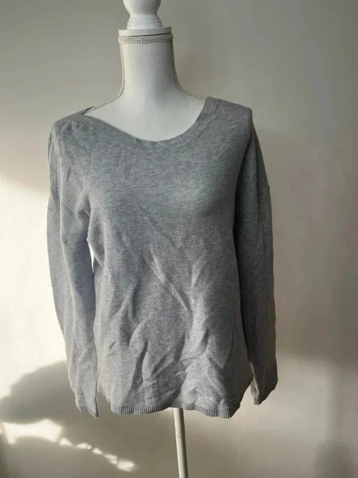 Pull d'hiver gris - Taille 42 - photo numéro 2