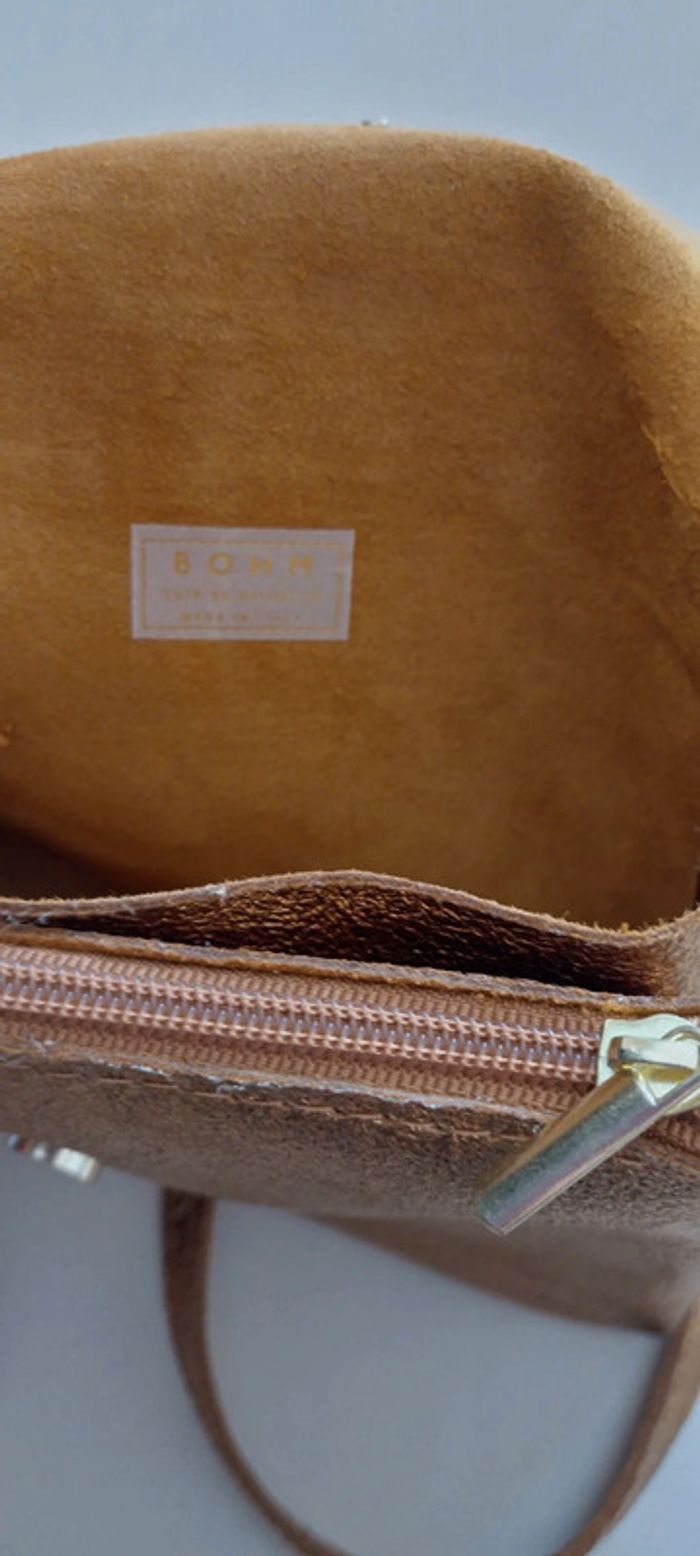 Sac pochette Bohm "Bahamas" cuir doré - photo numéro 5