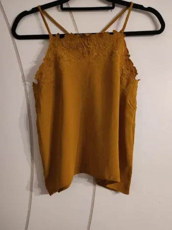 Top camaïeu moutarde taille S