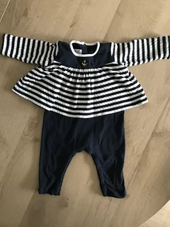 Combinaison longue effet deux pièces Petit Bateau 6 mois