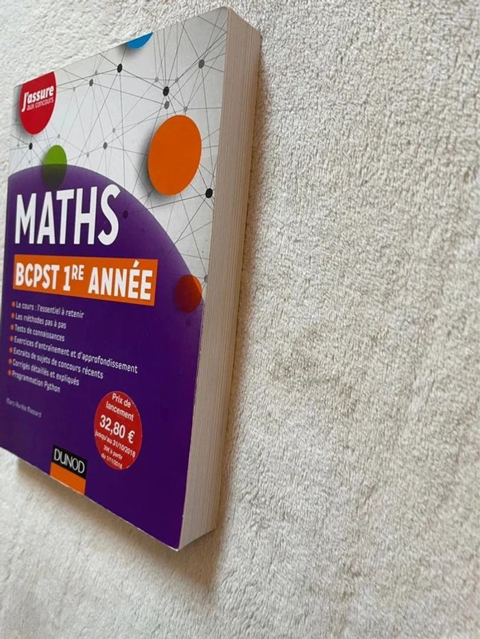 Livre manuel scolaire maths BCPST première année DUNOD - photo numéro 3