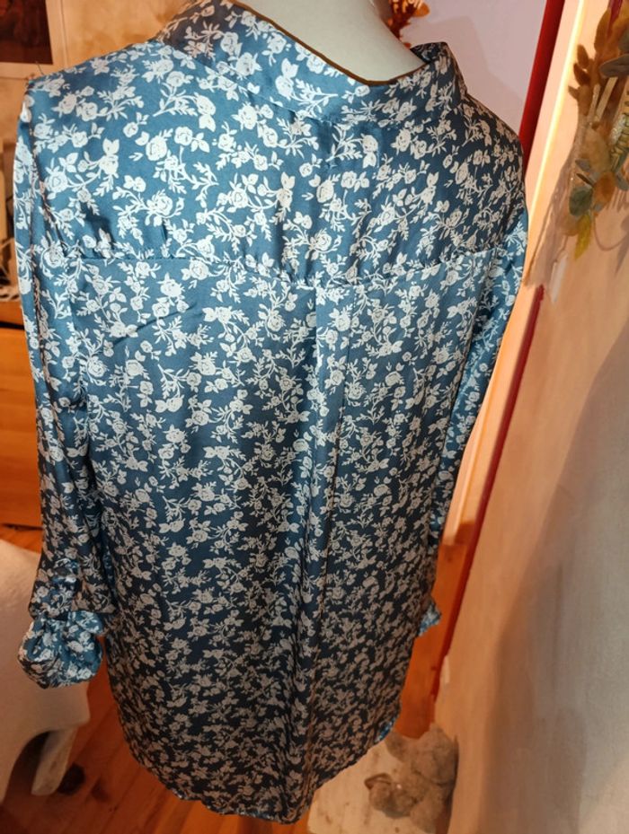 Sublime chemisier en satin Gemo taille 44 - photo numéro 8