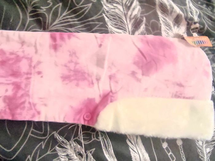 ECHARPE CAPUCHE ROSE TIE AND DYE