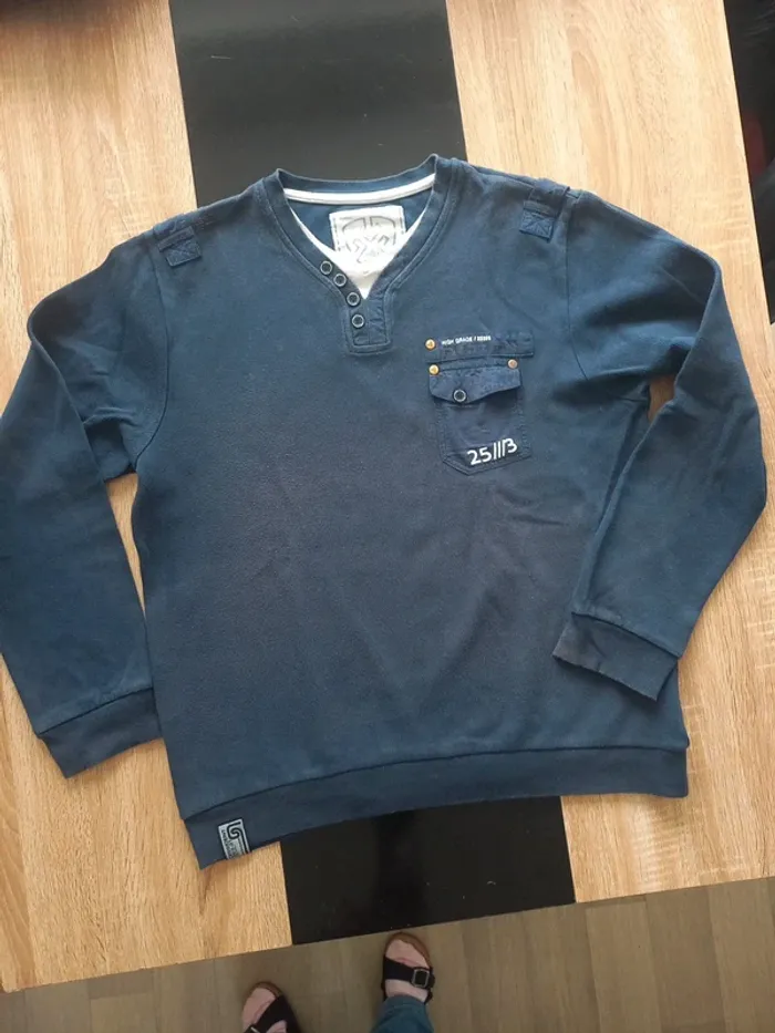 Pull homme bleu T. XL - photo numéro 2