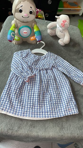 Jolie robe vichy bleu et blanche