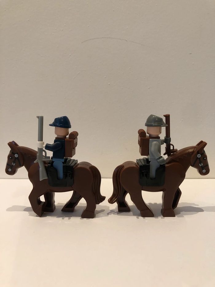 Figurine type lego 2 soldats de la guerre d’indépendance US Soldats - photo numéro 4