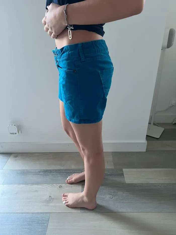 Short pépé jeans bleu - photo numéro 2