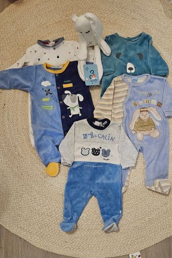 Lot 5 pyjamas velours 3mois