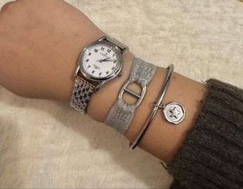 Jonc pendentif étoile argenté 