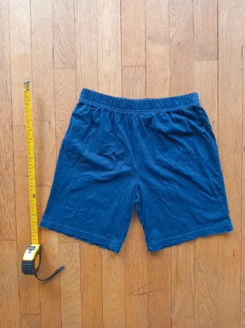 Short bas de pyjama coton bleu marine Tex taille S