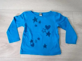 Tee shirt bleu Tape à l'oeil 4 ans