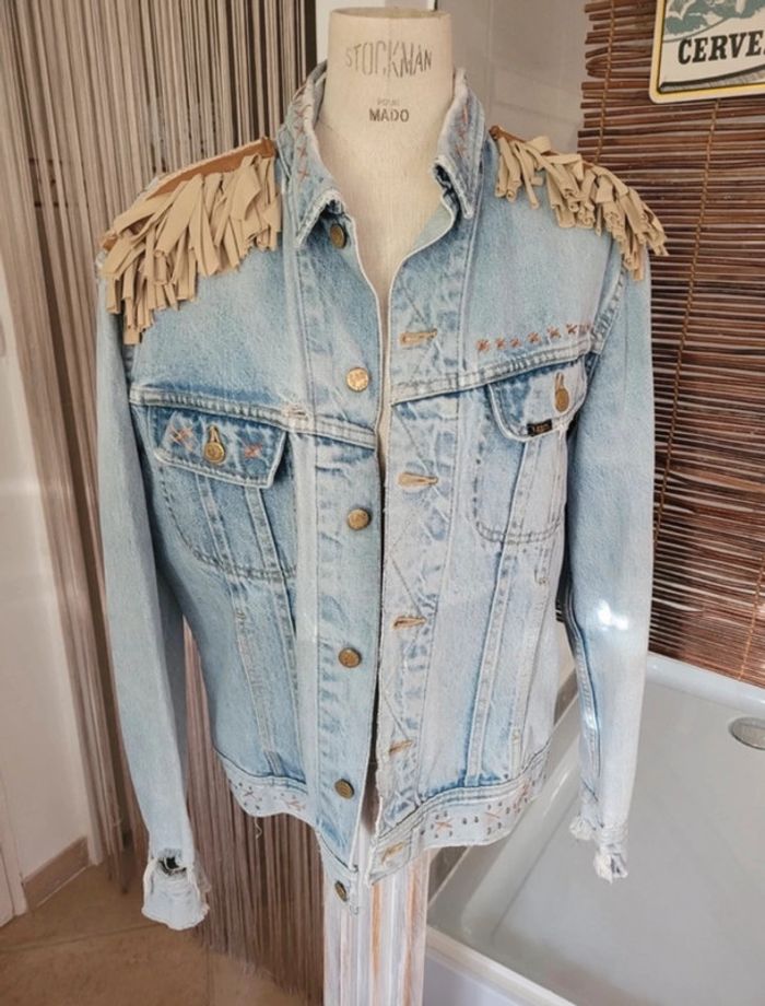Blouson lee vintage customisé taille L