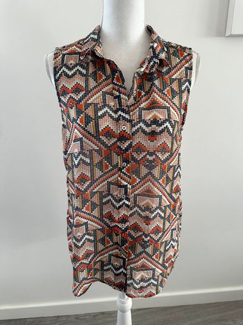 Chemise ethnique aztèque multicolore H&M T38 M