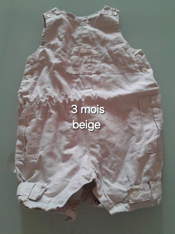 Salopette beige mixte 3m