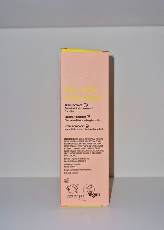 Brume sérum hyaluronique peche e5 coco glow hub neuve - photo numéro 3