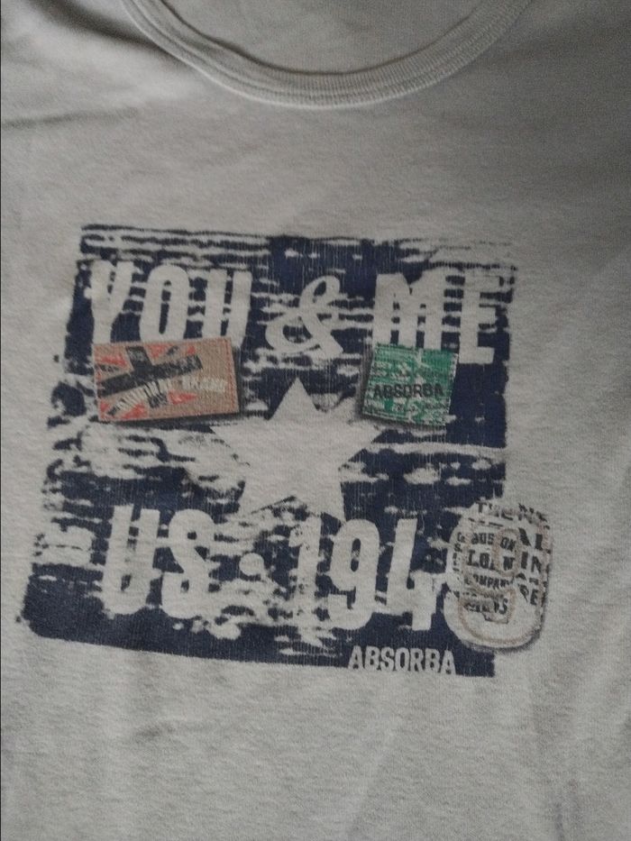 Sous t shirt garçon blanc  absorba 10 ans - photo numéro 2