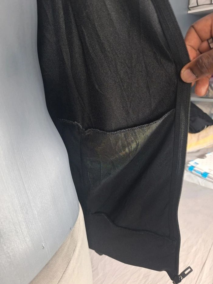 Veste Adidas noire zippée – taille L – logo brodé (601) - photo numéro 5