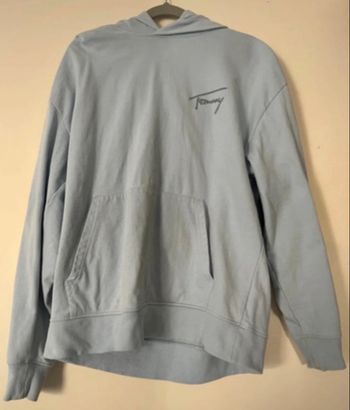 Pull tommy jeans bleu clair homme