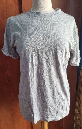 T-shirt uni gris clair taille S