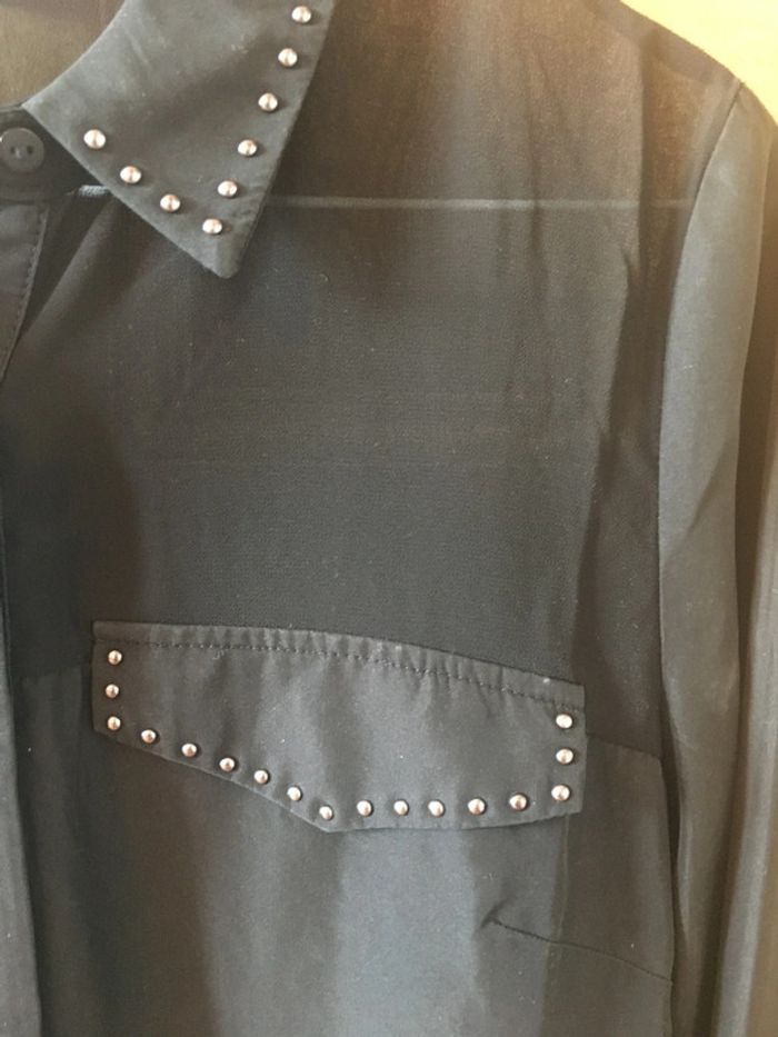 Chemisier noir clou clouté et voile noir Camaïeu - photo numéro 4