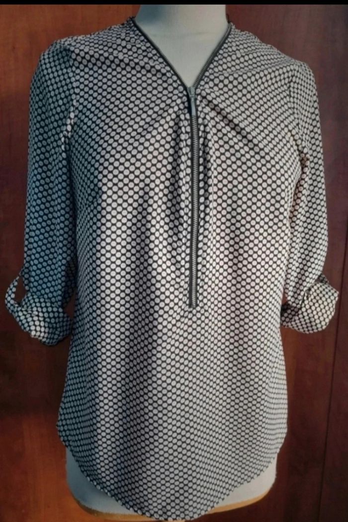 Blouse à motifs manches retroussable 36 - photo numéro 9