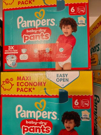 2 carton couche pampers taille6