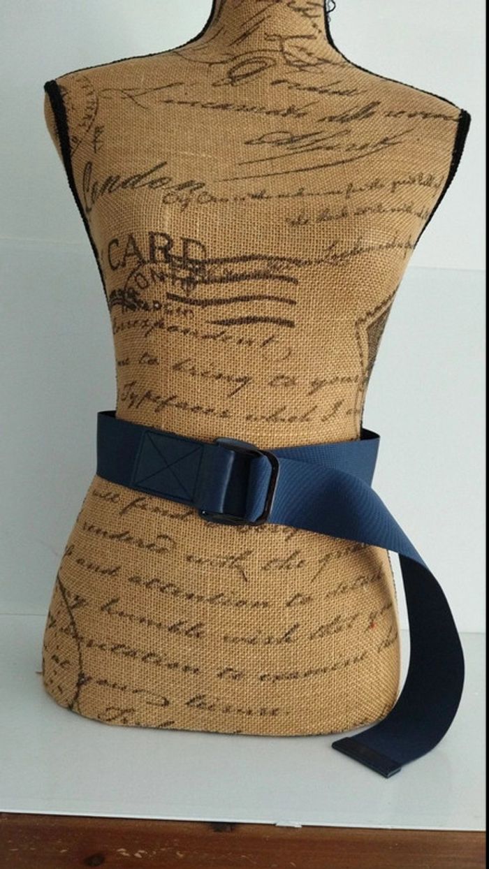 Ceinture ajustable bleu marine synthétique femme 110 cm - photo numéro 3