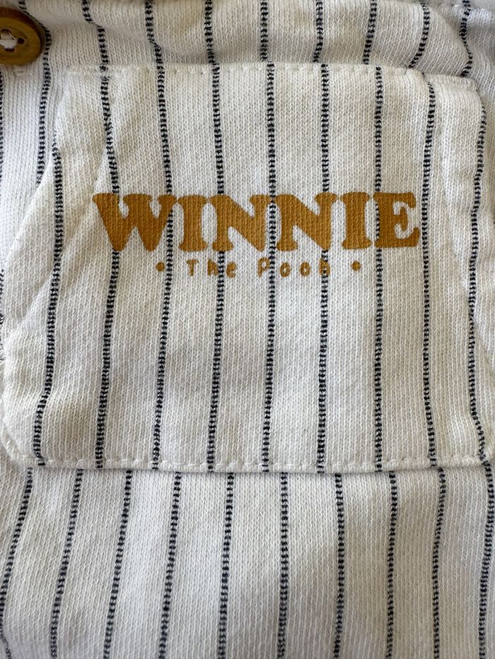 Ensemble salopette short et tshirt blanc moutarde Winnie Disney - photo numéro 4