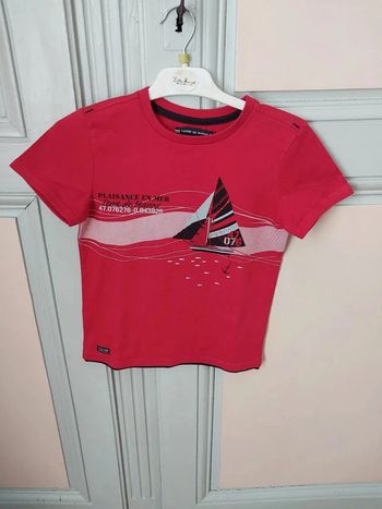 Tee shirt rouge Terre de Marins garçon