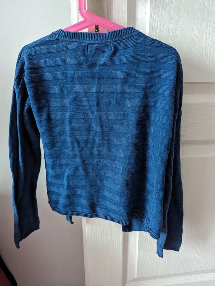 Gilet bleu Lisa rose - photo numéro 3