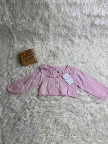 🌸 Boléro rose Marèse – Taille 6 mois