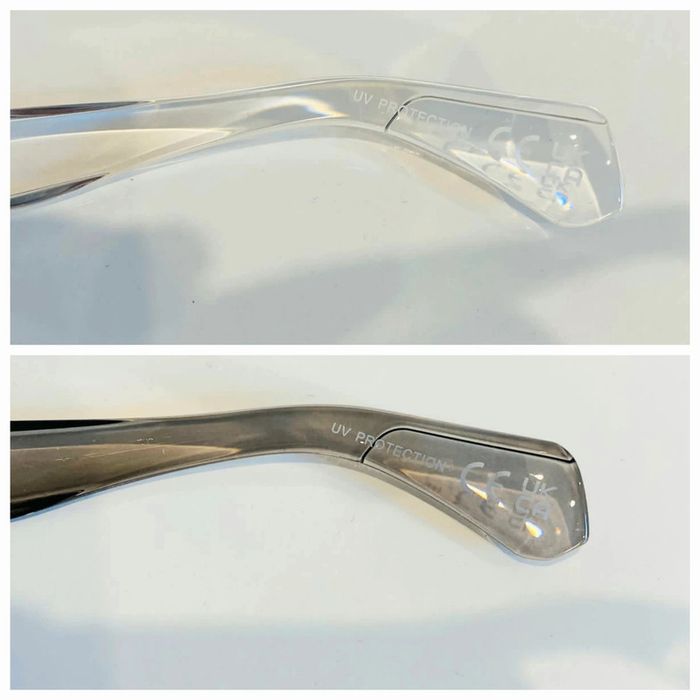 Lot de deux lunettes de soleil mixte blanc et gris transparent taille small catégorie 1 et 2 - photo numéro 7