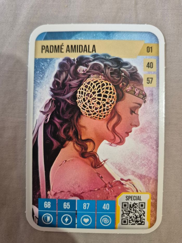 Carte Star Wars Auchan 2025 n° 01 Padmé Amidala