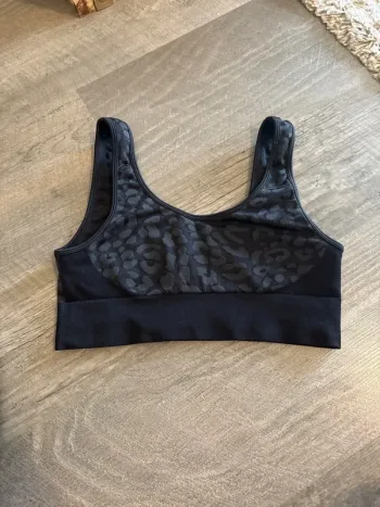Brassière sport noir léopard Undiz