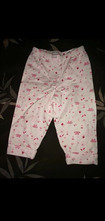 Legging blanc et rose 12 mois