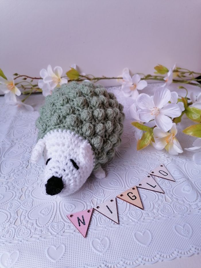 Peluche tricoté hérisson - photo numéro 3