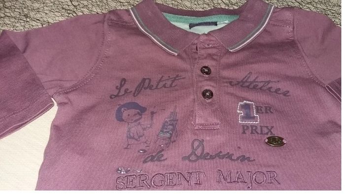 tee-shirt manches longues sergent major 6 mois en très bon état - photo numéro 2