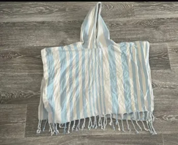 Poncho plage rayé liewood neuf coton organic 3/4ans