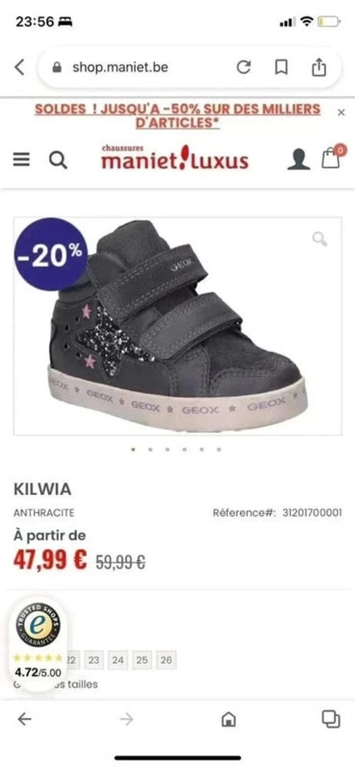 Geox Gris foncé fille en cuir 21 - photo numéro 5