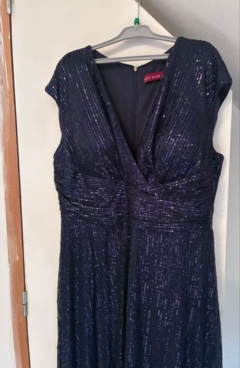 Robe soirée à sequins marine 