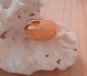 Bague Chevalière femme plaqué or US 7/14 mm