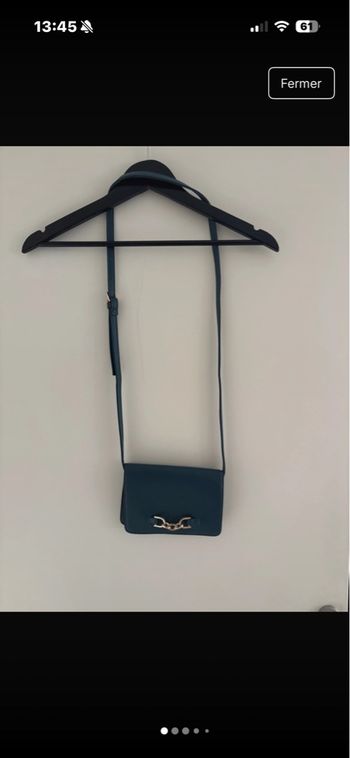 Sac à main / sac bandoulière élégant - coloris vert foncé Très bon état • LH