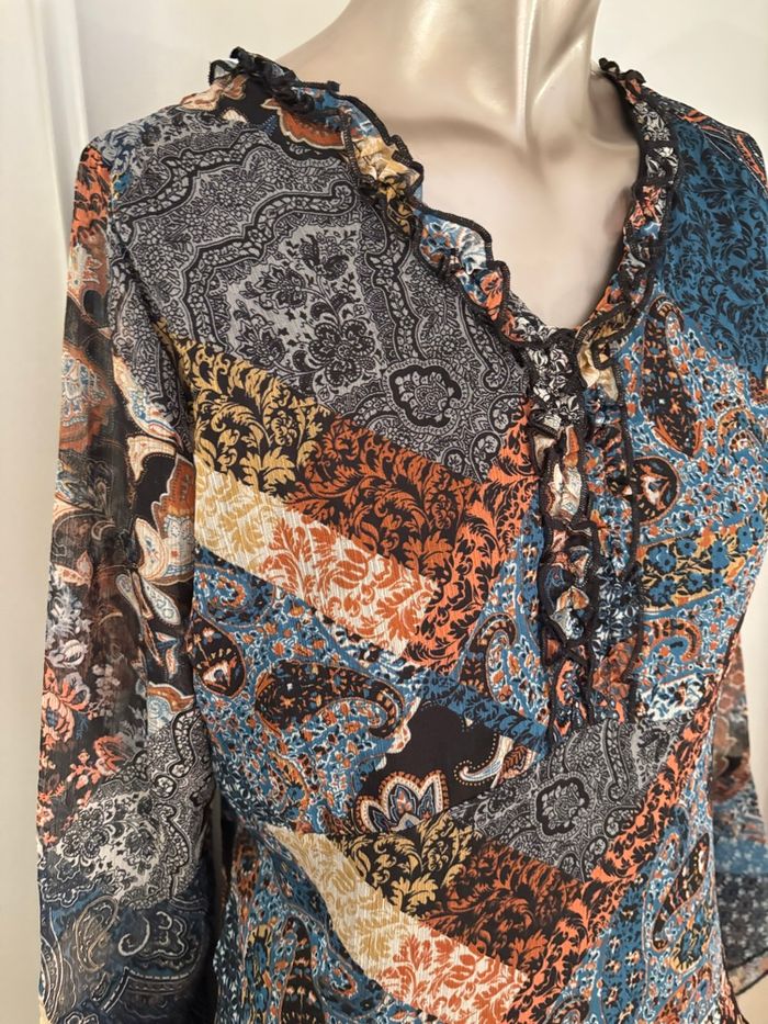 Robe longue bohème Céline patchwork Taille L (40) - photo numéro 3