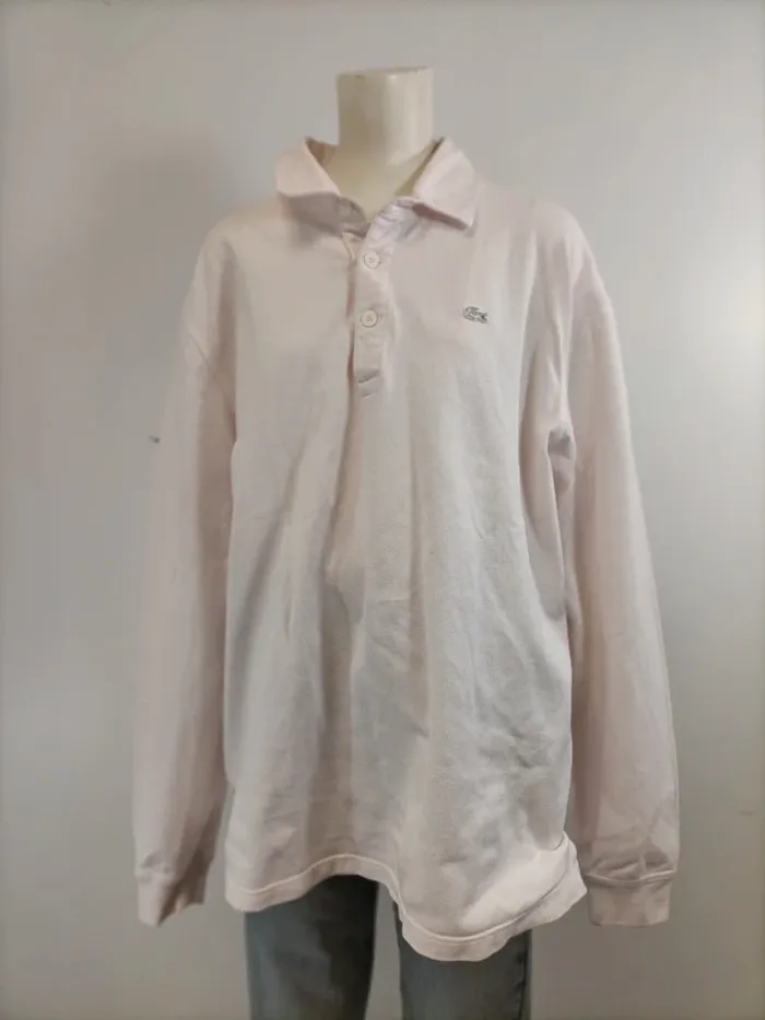 Polo Lacoste manche longue Blanc - XXL Rose très clair