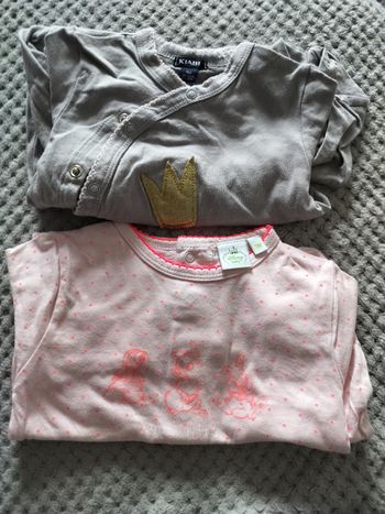 Lot de 2 pyjamas d'été en 9 mois très bon état fille