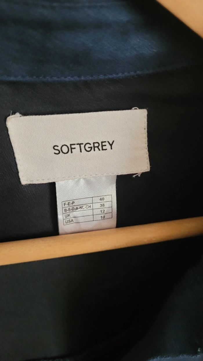 Robe courte Soft Grey aspect velours taille 40 - photo numéro 4