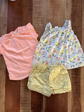 Débardeurs et short bébé 12 mois 